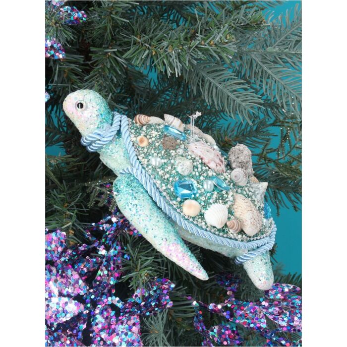 Gisela Graham - Glitter Turtle w/ Shells